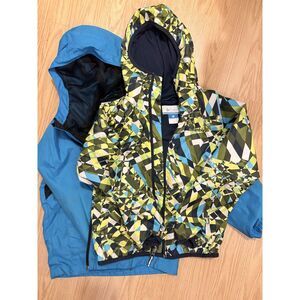 Columbia Boys Jacket Bundle Size 8 Small Fleece Lined Jacket and Windbreaker